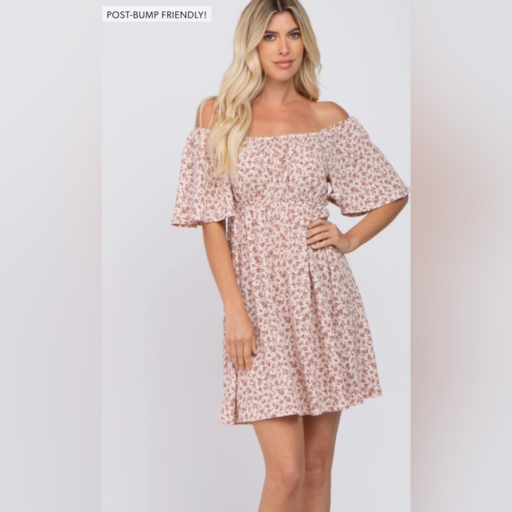 Pinkblush boho floral ultra soft mini dress nwot - Picture 4 of 5